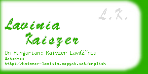 lavinia kaiszer business card